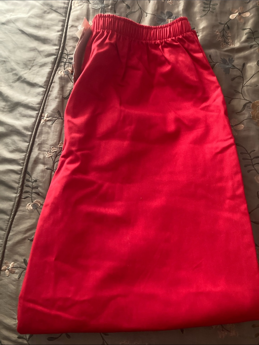 Classic Red pant with Elastic Waist